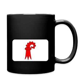 Vignette de drapeau ou logo de Bâle-Campagne - Mug uni - noir - Droite