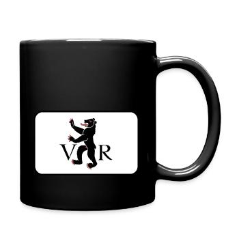 Flaggenvignette oder Logo von Appenzall Ausserhoden - Tasse einfarbig - Schwarz - Rechts