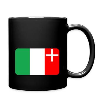 Vignette drapeau ou logo de Neuchâtel - Mug uni - noir - Droite