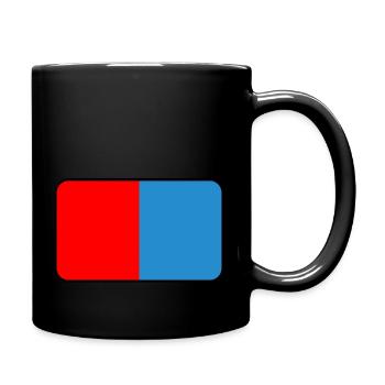 Vignette de drapeau ou logo du Tessin - Mug uni - noir - Droite