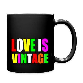 Love is vintage - Mug uni - noir - Droite