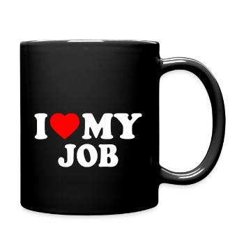 I love my job - Full Colour Mug - black - Right