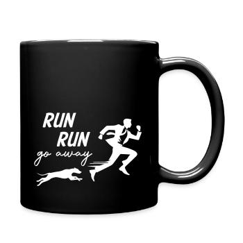 Run Away From Dog - Full Colour Mug - black - Right