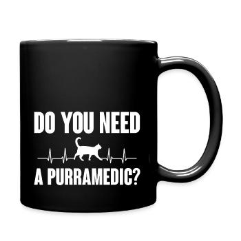 do you need a purramedic Design for a paramedic - Full Colour Mug - black - Right