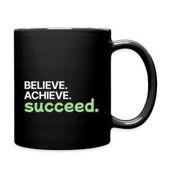 Motivation | Glaube | Erfolg - Tasse einfarbig - Schwarz - Rechts