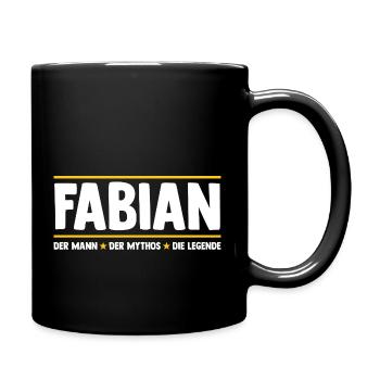 Fabien - Mug uni - noir - Droite