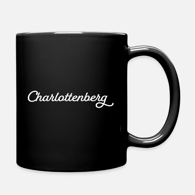 Charlottenberg weiß - Tasse einfarbig - Schwarz