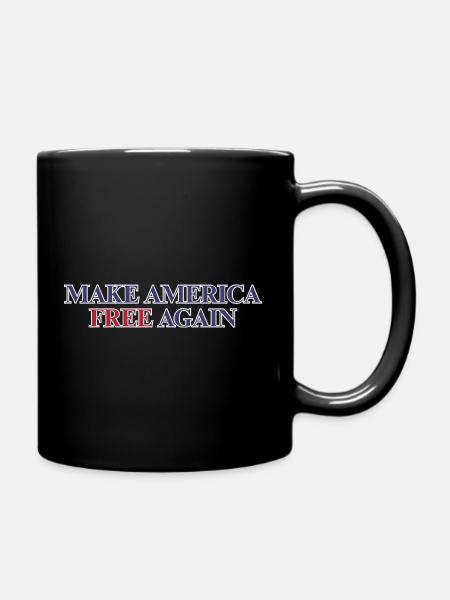 Make America Free Again - Freedom Statement  - Full Colour Mug - black