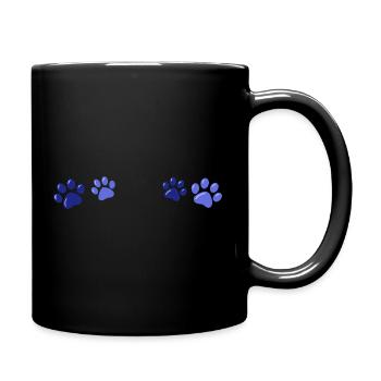 Blue Animal Prints - Full Colour Mug - black - Right