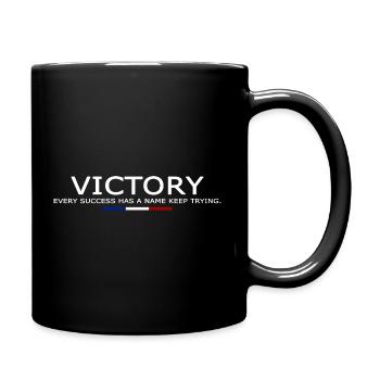 Victory EVERY SUCCESS HAS A NAME KEEP TRYING V2 - Mug uni - noir - Droite