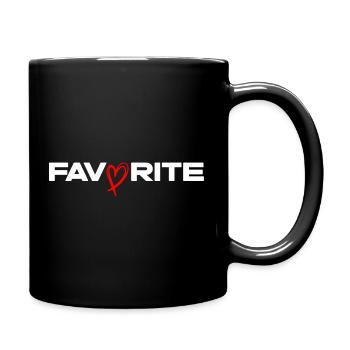 Herz Favorite - Tasse einfarbig - Schwarz - Rechts