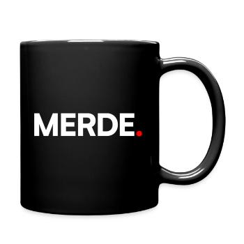 MERDE | Humour réaction minimaliste - Mug uni - noir - Droite