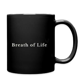 Breath of Life Christian Design – Gen 2:7 - Full Colour Mug - black - Right