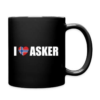 I love Asker Norway - Full Colour Mug - black - Right
