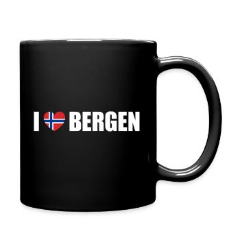 I love Bergen Norway - Full Colour Mug - black - Right