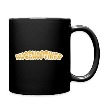 Geschenk für Augenoptiker - Tasse einfarbig - Schwarz - Rechts