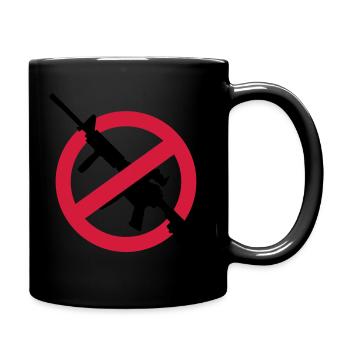 Anti Weapons Against Weapons Rifle Ban Demo Guns - Full Colour Mug - black - Right