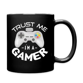 Trust me I'm gamers gambling console game - Full Colour Mug - black - Right