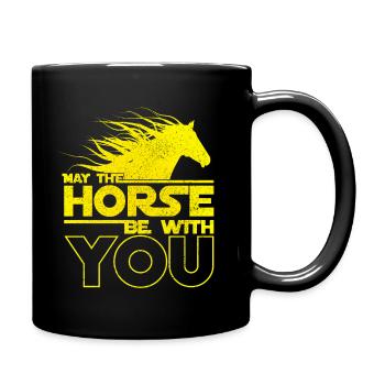 May The Horse Be With You - Full Colour Mug - black - Right