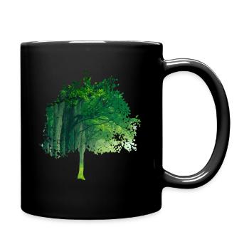 Fractals & Rainbow, Nerd Gift, Tree & Colorful - Full Colour Mug - black - Right