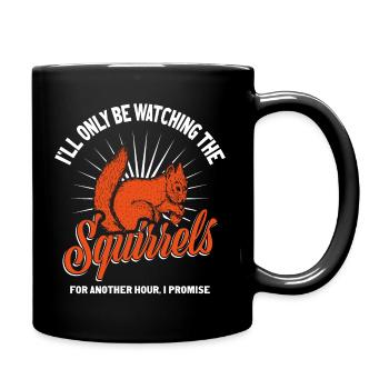 Squirrel Autumn - Full Colour Mug - black - Right