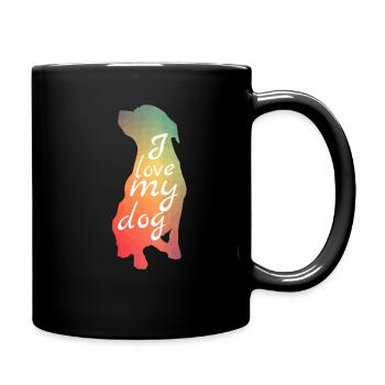 Dog love - Full Colour Mug - black - Right
