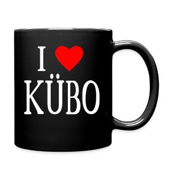 I love Kübo Kühlungsborn white with heart - Full Colour Mug - black - Right