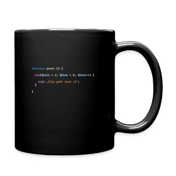 Prost Bier Nerd Code Geschenk - Tasse einfarbig - Schwarz - Rechts