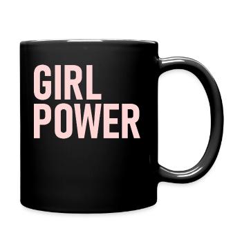 Idée cadeau féministe POWER FILLE - Mug uni - noir - Droite