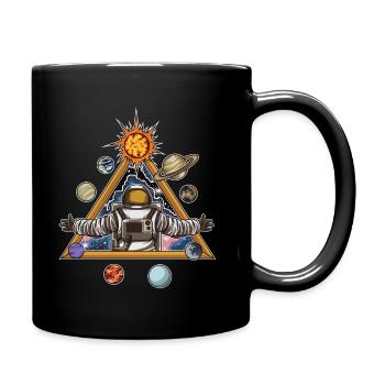 Spiritual Astronaut Greets the Universe - Full Colour Mug - black - Right