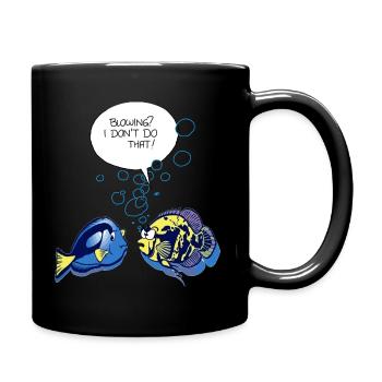 Fish Blowing - Full Colour Mug - black - Right