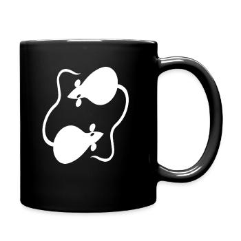 Mäuse - Tasse einfarbig - Schwarz - Rechts