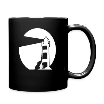 Leuchtturm - Tasse einfarbig - Schwarz - Rechts