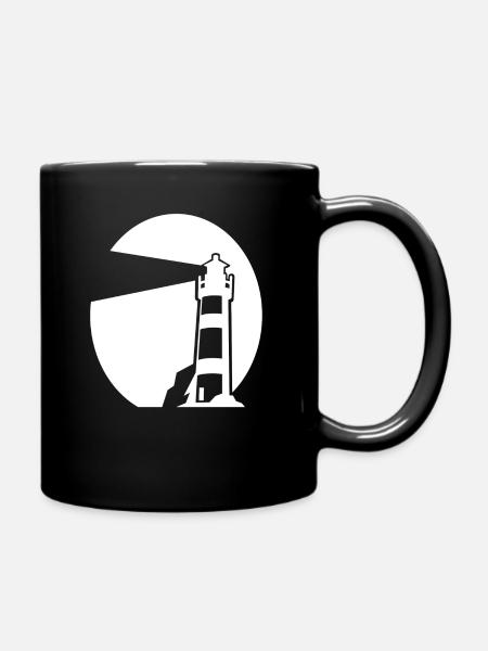 Leuchtturm - Tasse einfarbig - Schwarz