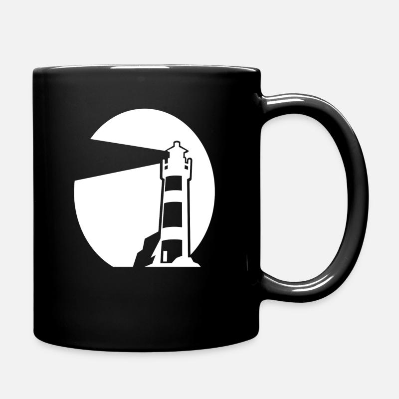 lighthouse - Full Colour Mug - black