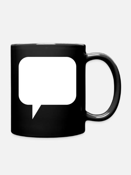Sprechblase Denkblase Beschriften Speechbubble - Tasse einfarbig - Schwarz