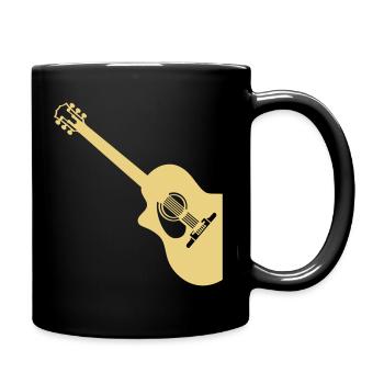 Guitare acoustique design gaucher sélectionnable en couleur - Mug uni - noir - Droite