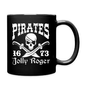 Piraten Jolly Roger 1673 - Tasse einfarbig - Schwarz - Rechts