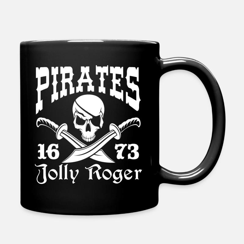 Pirate Jolly Roger 1673 - Full Colour Mug - black
