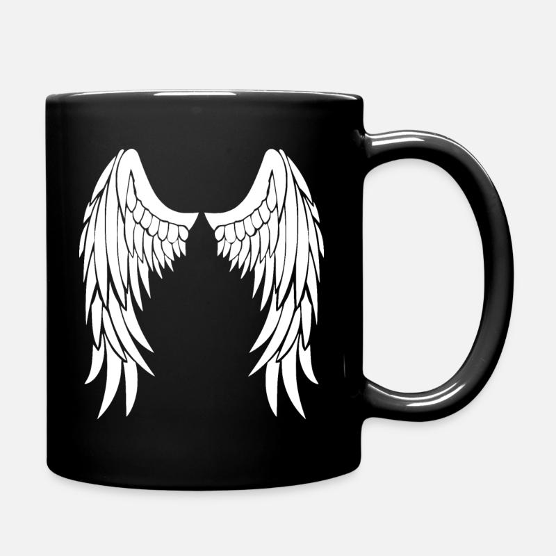 Angel wings - Full Colour Mug - black