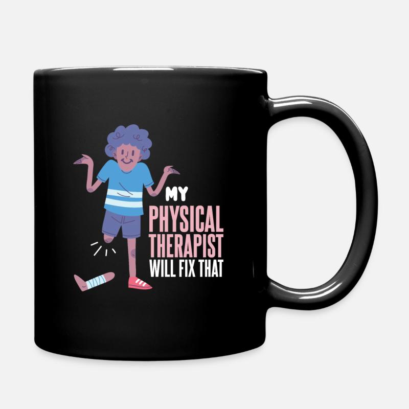 Idée de cadeau de physiothérapeute disant drôle - Mug uni - noir
