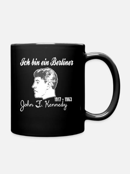 John F. Kennedy,Ich bin ein Berliner,Shirt Berlin - Tasse einfarbig - Schwarz