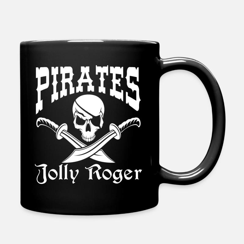 Pirates Piraten Jolly Roger - Tasse einfarbig - Schwarz