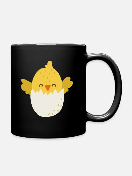 Küken - Tasse einfarbig - Schwarz