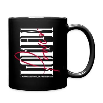Woman Power by ART8NS - Tasse einfarbig - Schwarz - Rechts