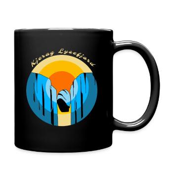 Norway Kjerag Lysefjord souvenir - Full Colour Mug - black - Right