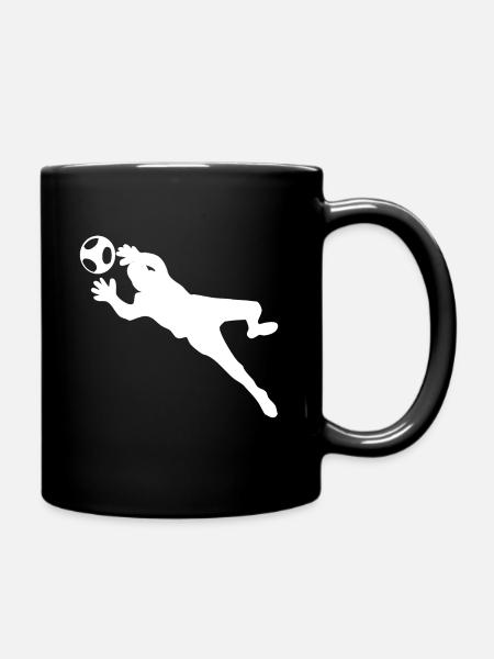 Fußball Torwart - Tasse einfarbig - Schwarz