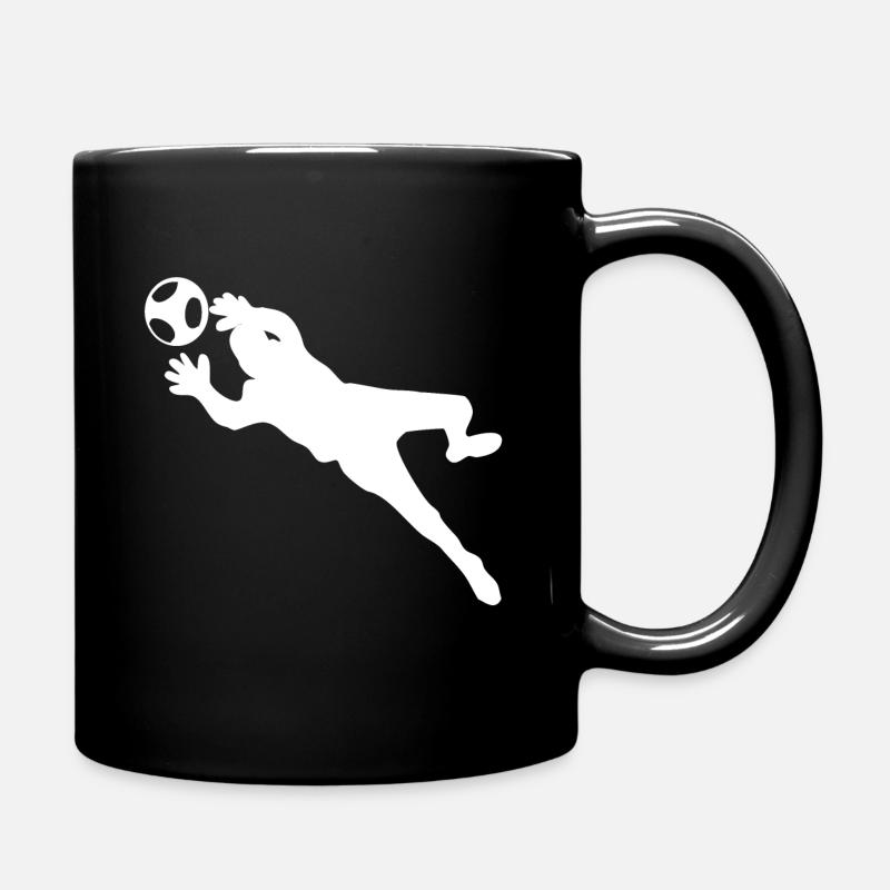 Fußball Torwart - Tasse einfarbig - Schwarz