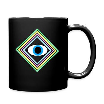 Eye square - Full Colour Mug - black - Right