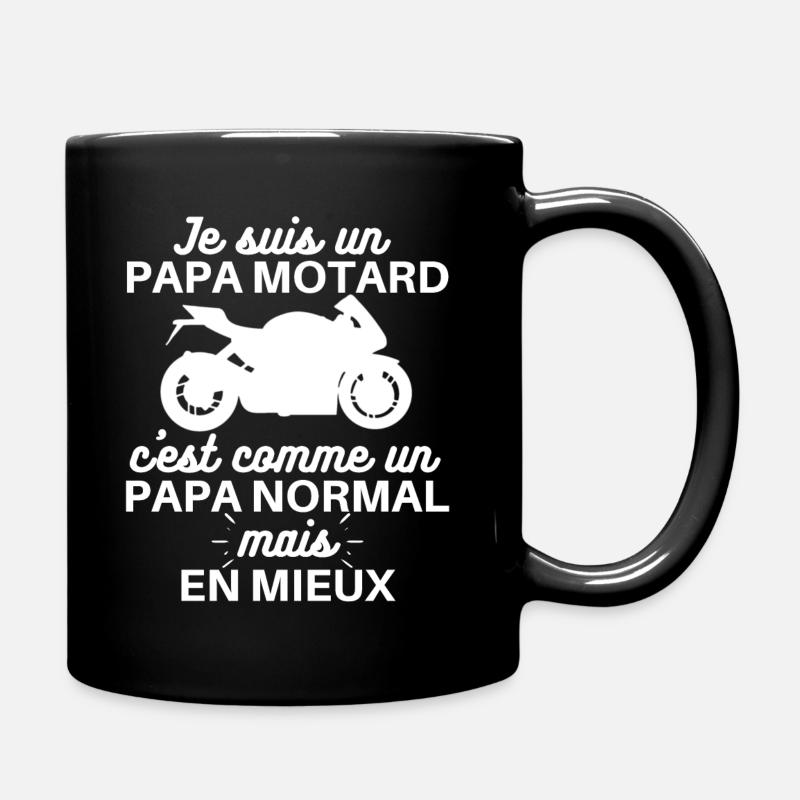 Je suis un papa motard c'est comme un papa normal - Mug uni - noir